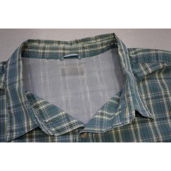 Columbia Omni-Shade Vented Fishing Shirt Plaid Short Sleeve Camping Mens 3XL - Picture 7 of 11